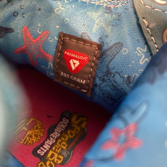 Timberland X SpongeBob SquarePants Nubuck Blue Leather Boots Boys 3 W 4.5 - Picture 12 of 13